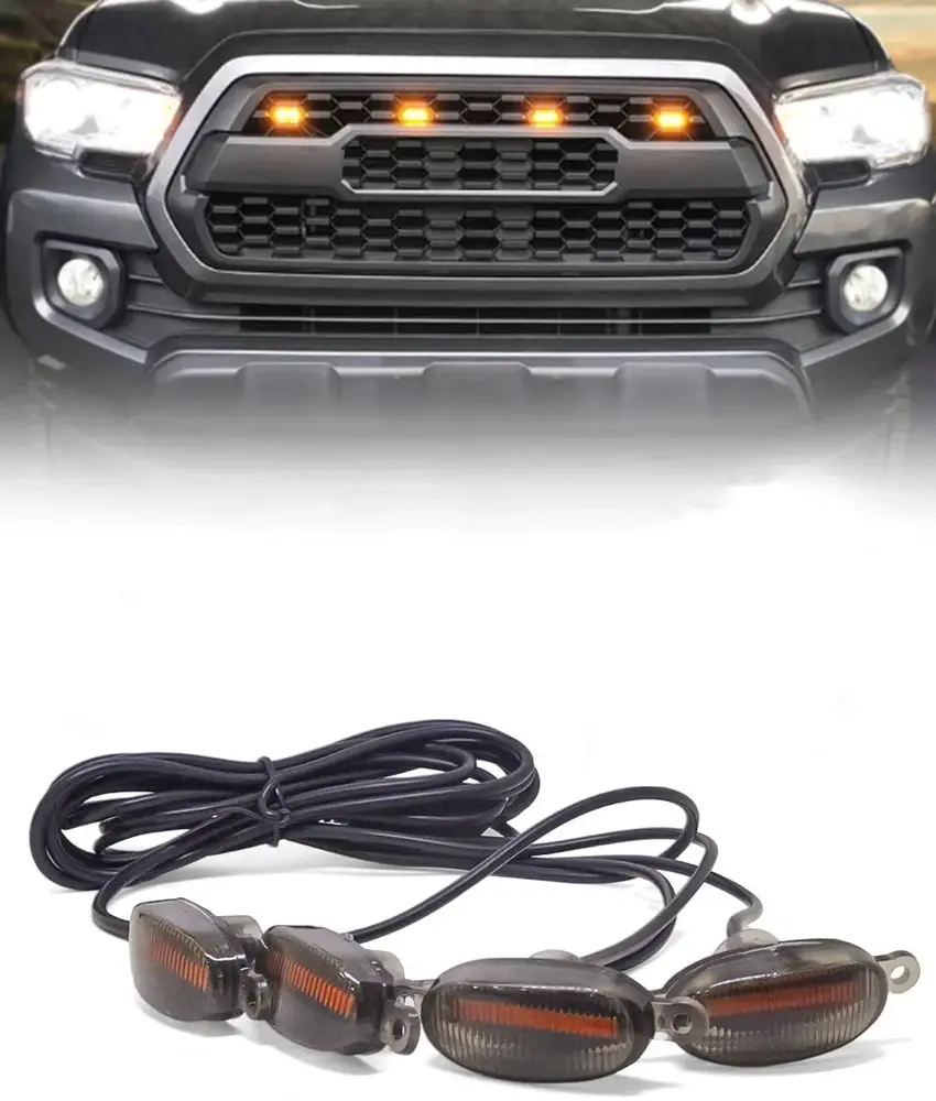 Car Grill Light (Set Of 4 Pcs)