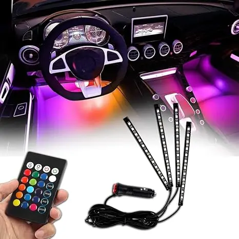 Car Foot Atmosphere Light (Set Of 4 Pcs)