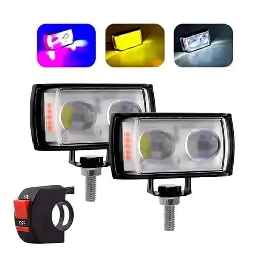 Led Fog Light With 6 Modes (Set Of 2 Pcs+Switch)