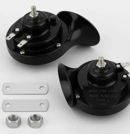 Universal Horn For Cars, Bikes & Scooters (Set Of 2 Pcs, Black)
